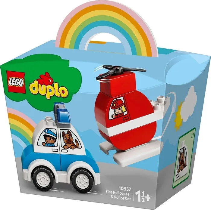 10957 Fire Helicopter & Police Car