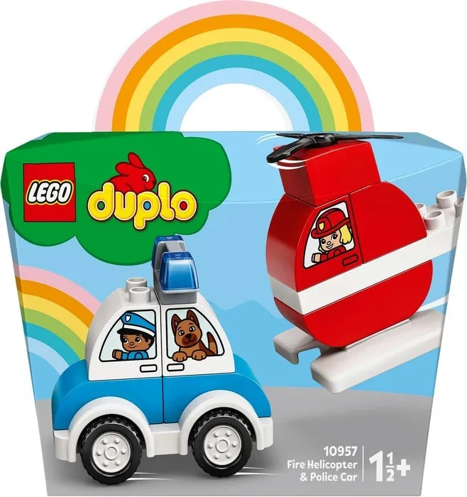10957 Fire Helicopter & Police Car