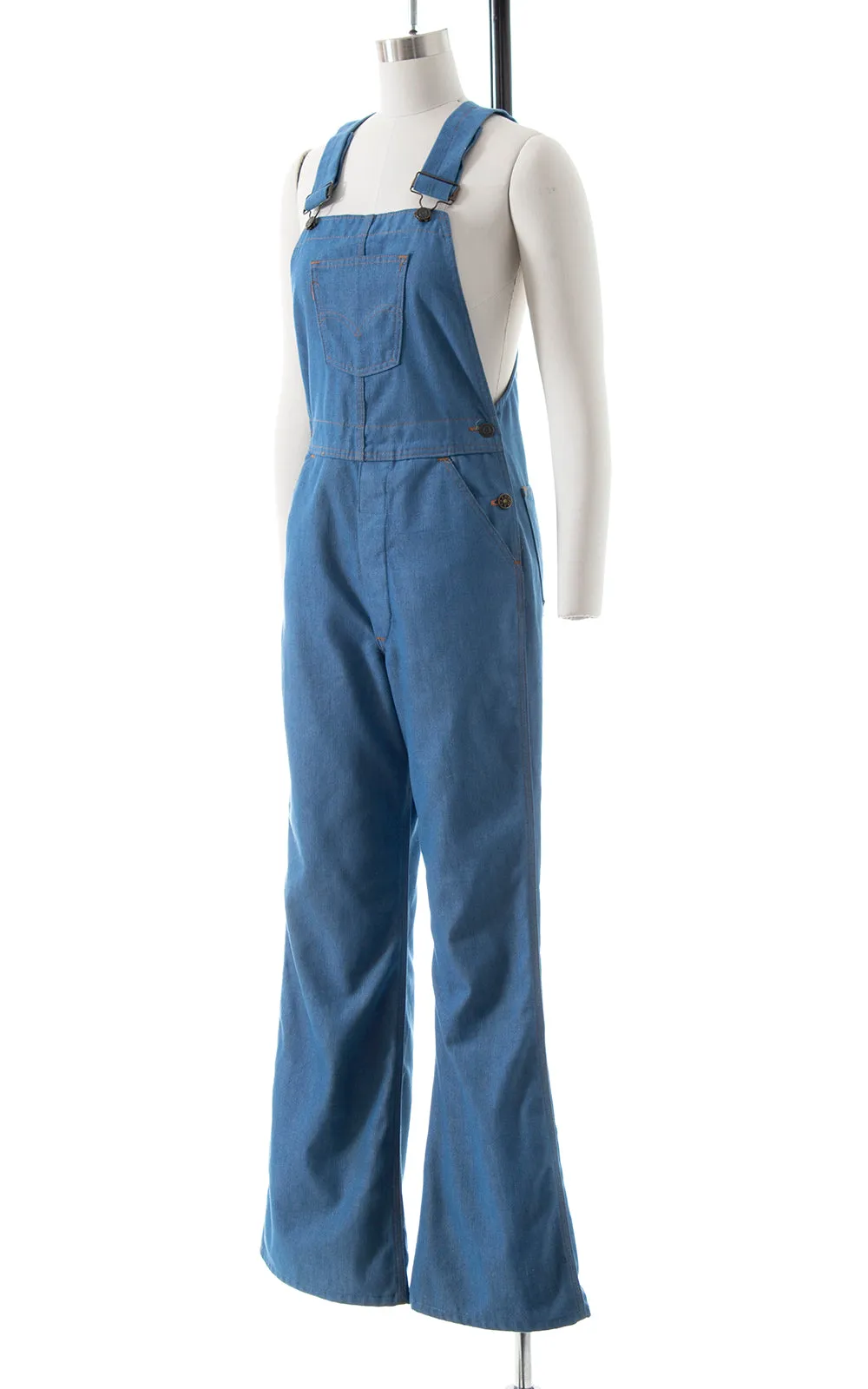 1970s LEVI'S ORANGE TAB Denim Bell Bottom Overalls | medium