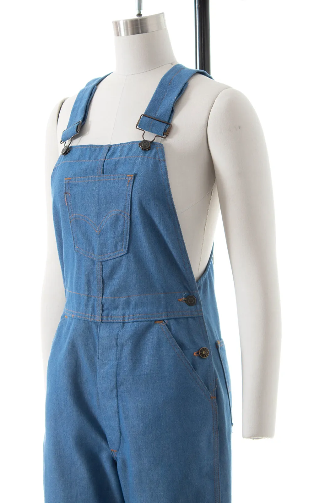 1970s LEVI'S ORANGE TAB Denim Bell Bottom Overalls | medium