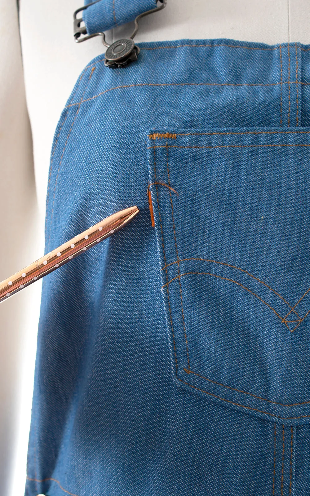 1970s LEVI'S ORANGE TAB Denim Bell Bottom Overalls | medium
