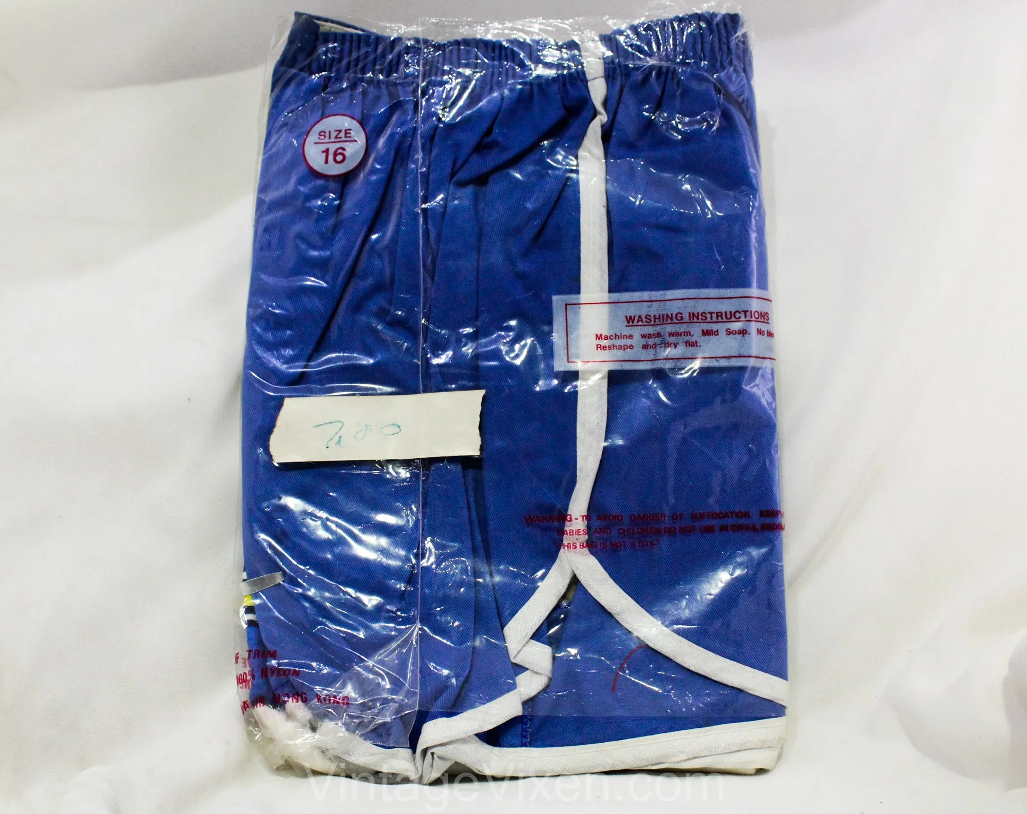 1970s Teen's Varsity Track Tank Top & Shorts Set - Size 16 Boys Girls 70s Retro Athletic Shirt Sports Outfit - Blue Yellow - NOS Deadstock