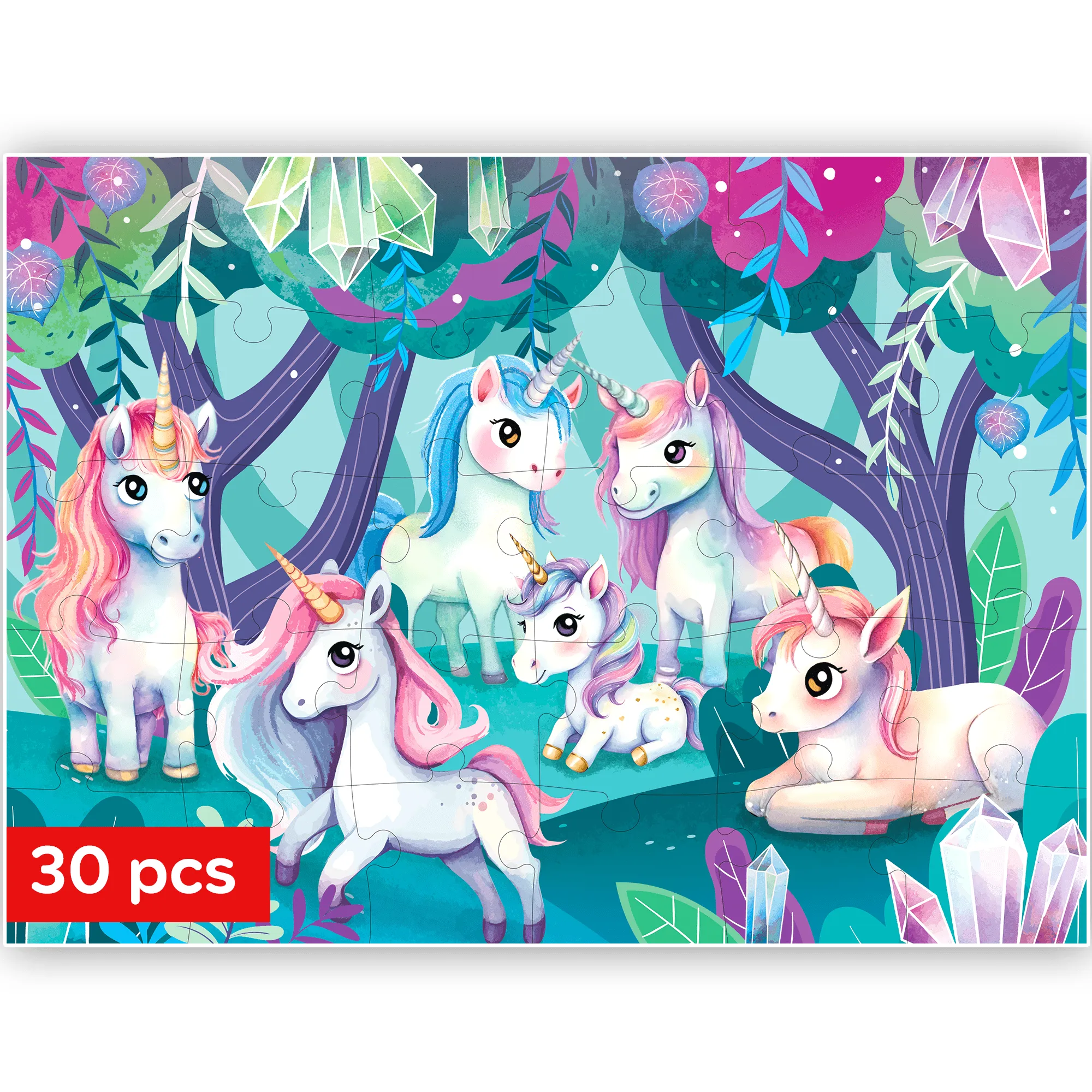 30 Pcs Jigsaw Puzzles for Kids |Unicorns