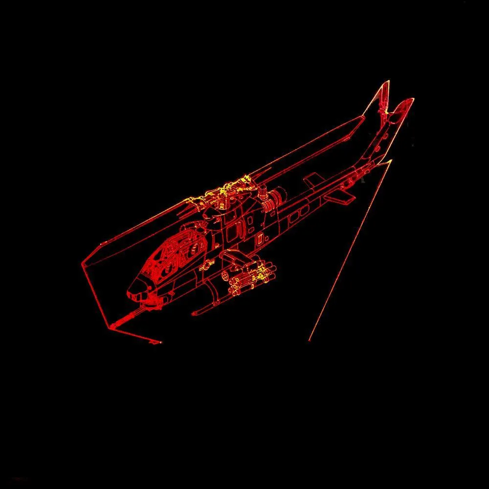 3D Helicopter Shaped Led Night Lamps