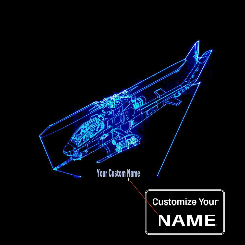 3D Helicopter Shaped Led Night Lamps