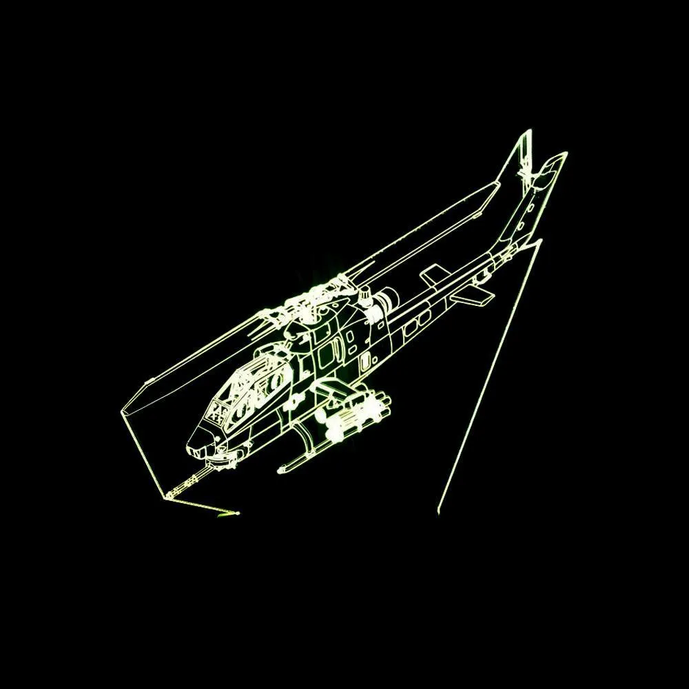 3D Helicopter Shaped Led Night Lamps