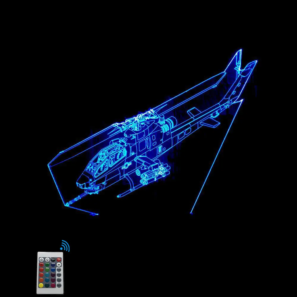 3D Helicopter Shaped Led Night Lamps