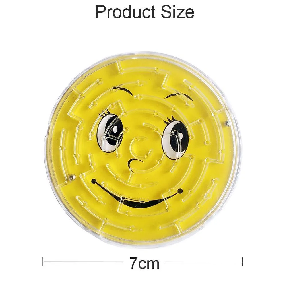 4pcs/lot 7cm Steel Ball Track Maze Toys Children Novelty Early Educational Brain Teaser Intellectual 3D Puzzle Jigsaw Board Toy