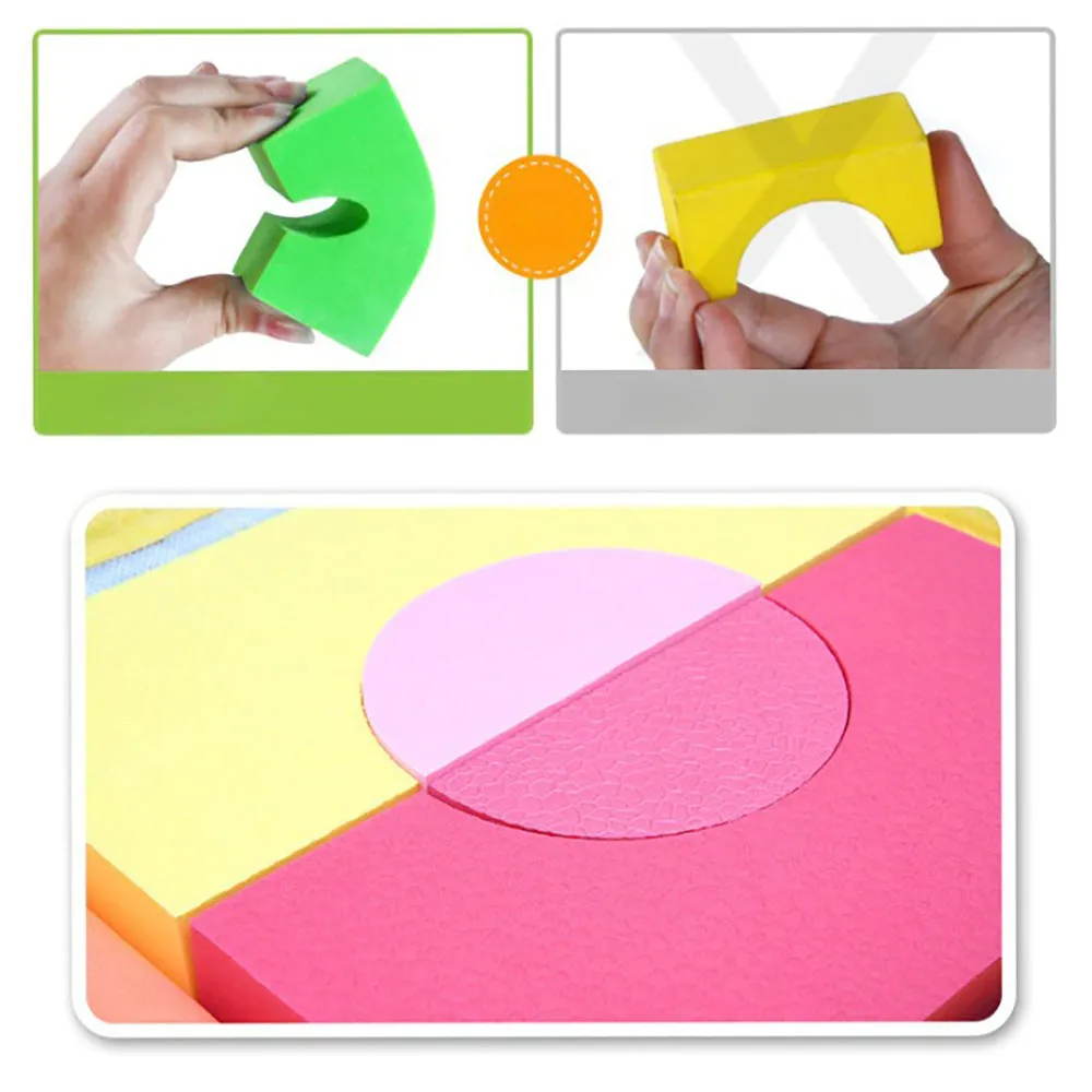 54 Pcs Soft Colorful Foam Building Blocks for Kids Playing Indoor Outdoor