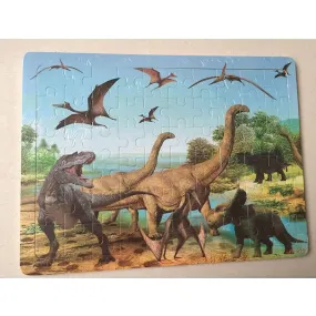 60 Pieces Wooden Puzzle Kids Toys Baby Wood Jigsaw Puzzles Cartoon Jurassic Dinosaur Animal Early Educational Toys for Children