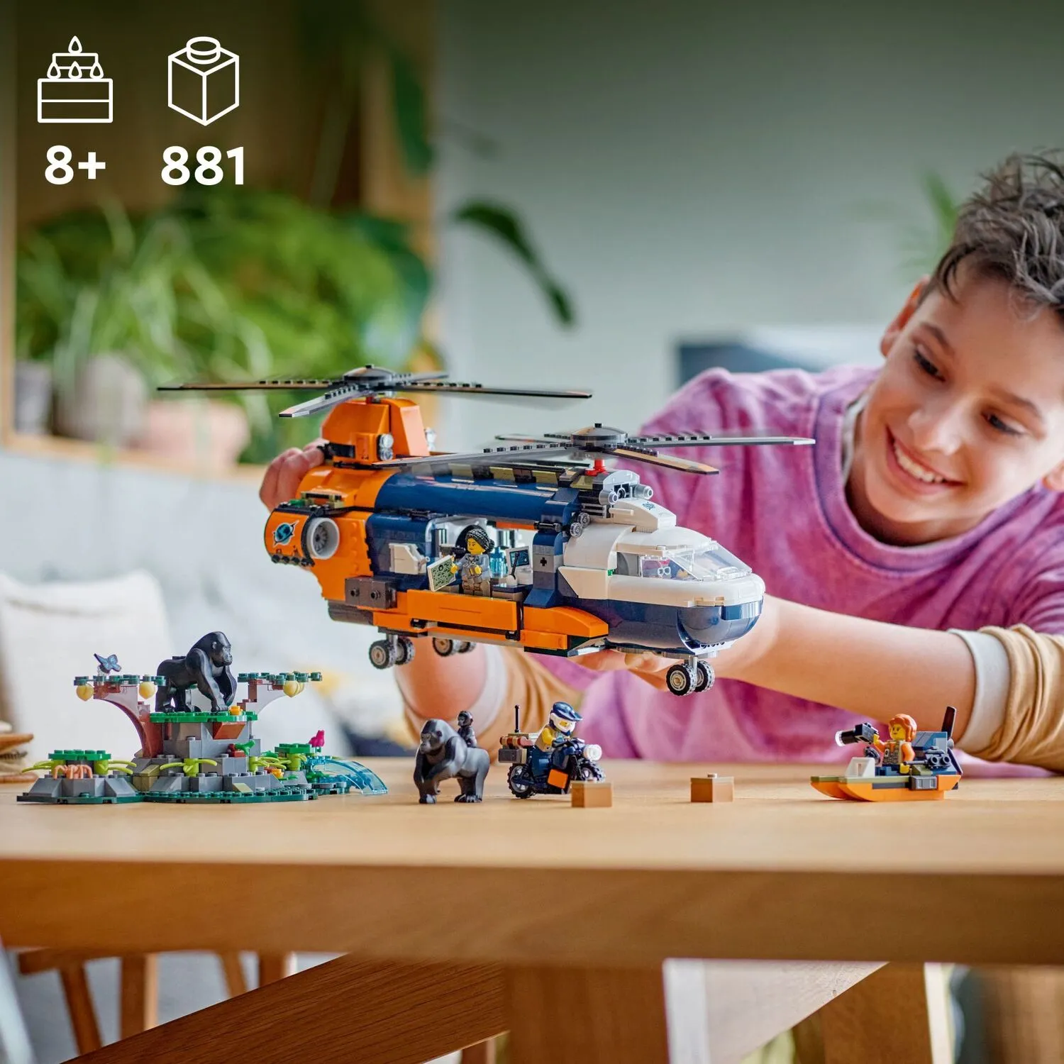 60437 Jungle Explorer Helicopter at Base Camp