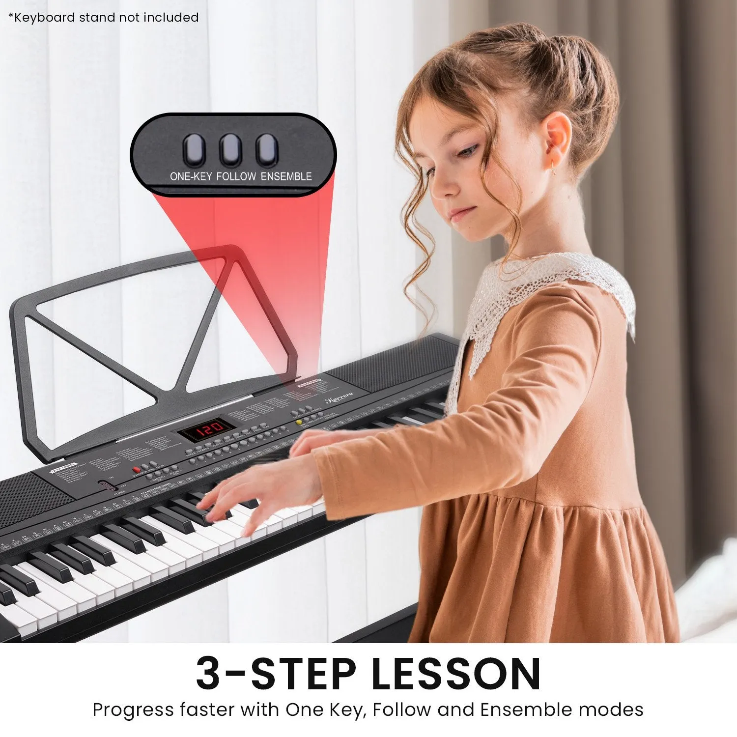 61-Key LED Electronic Keyboard, 255 Timbres, Rhythms, Karrera