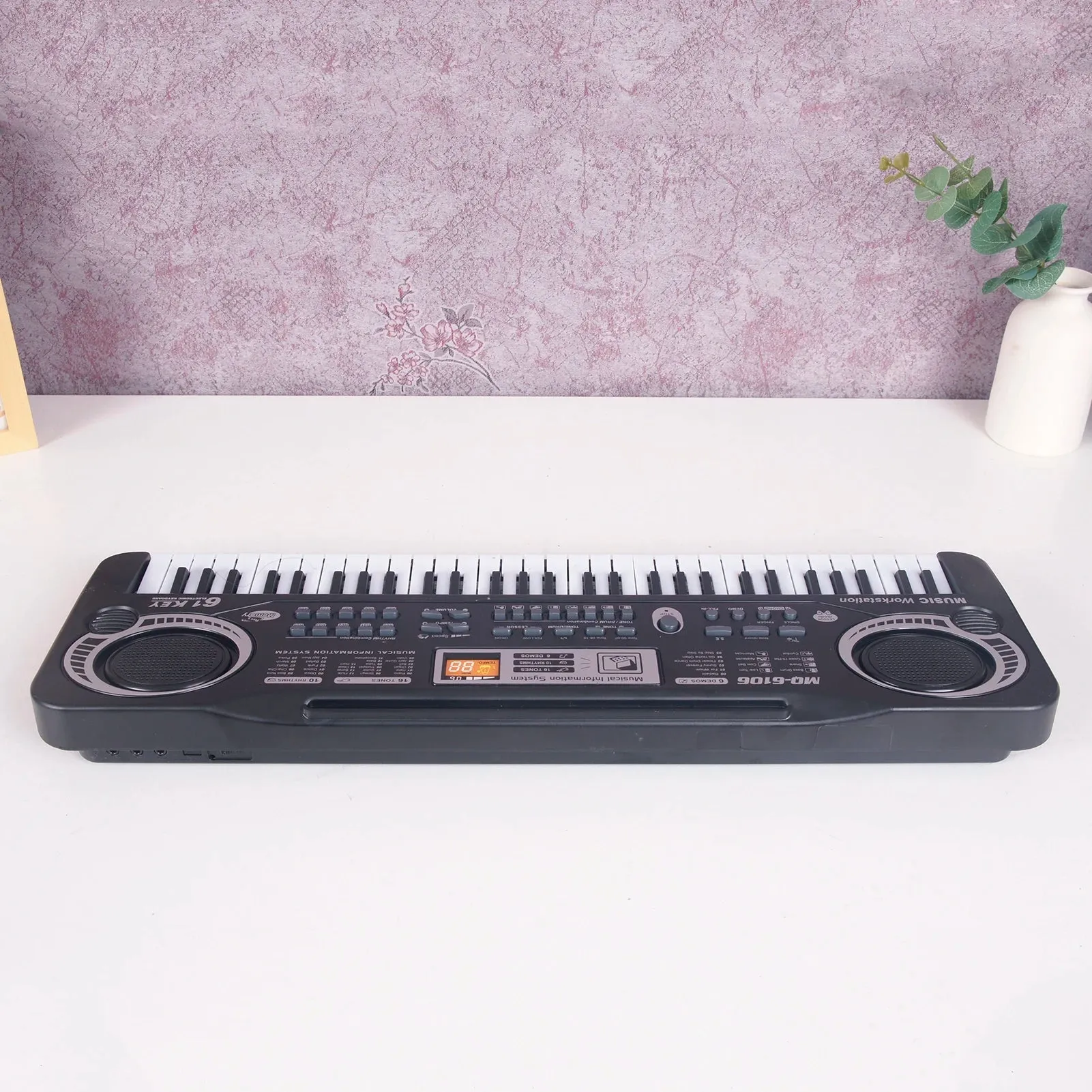 61 Keys Black Electric Piano Kids Digital Music Keyboard Gift Musical Instrument