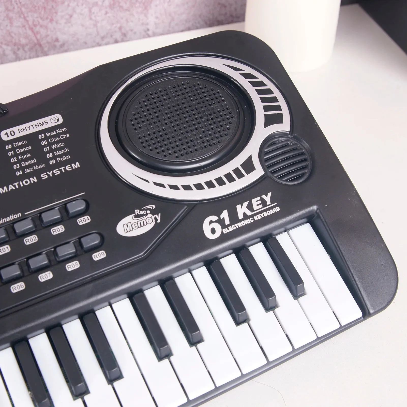 61 Keys Black Electric Piano Kids Digital Music Keyboard Gift Musical Instrument