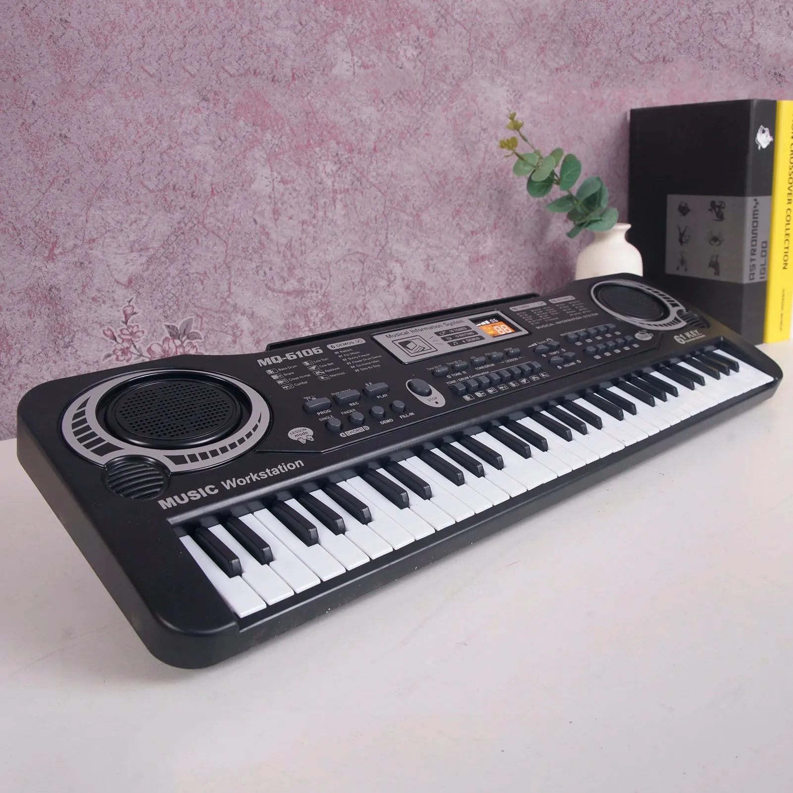 61 Keys Black Electric Piano Kids Digital Music Keyboard Gift Musical Instrument