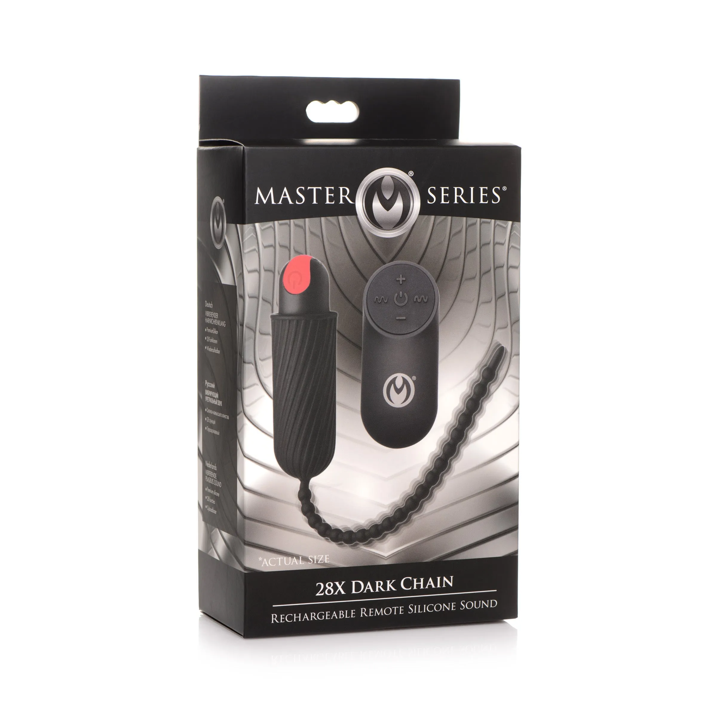 Rechargeable 7X Dark Chain Silicone Sound with Remote Control