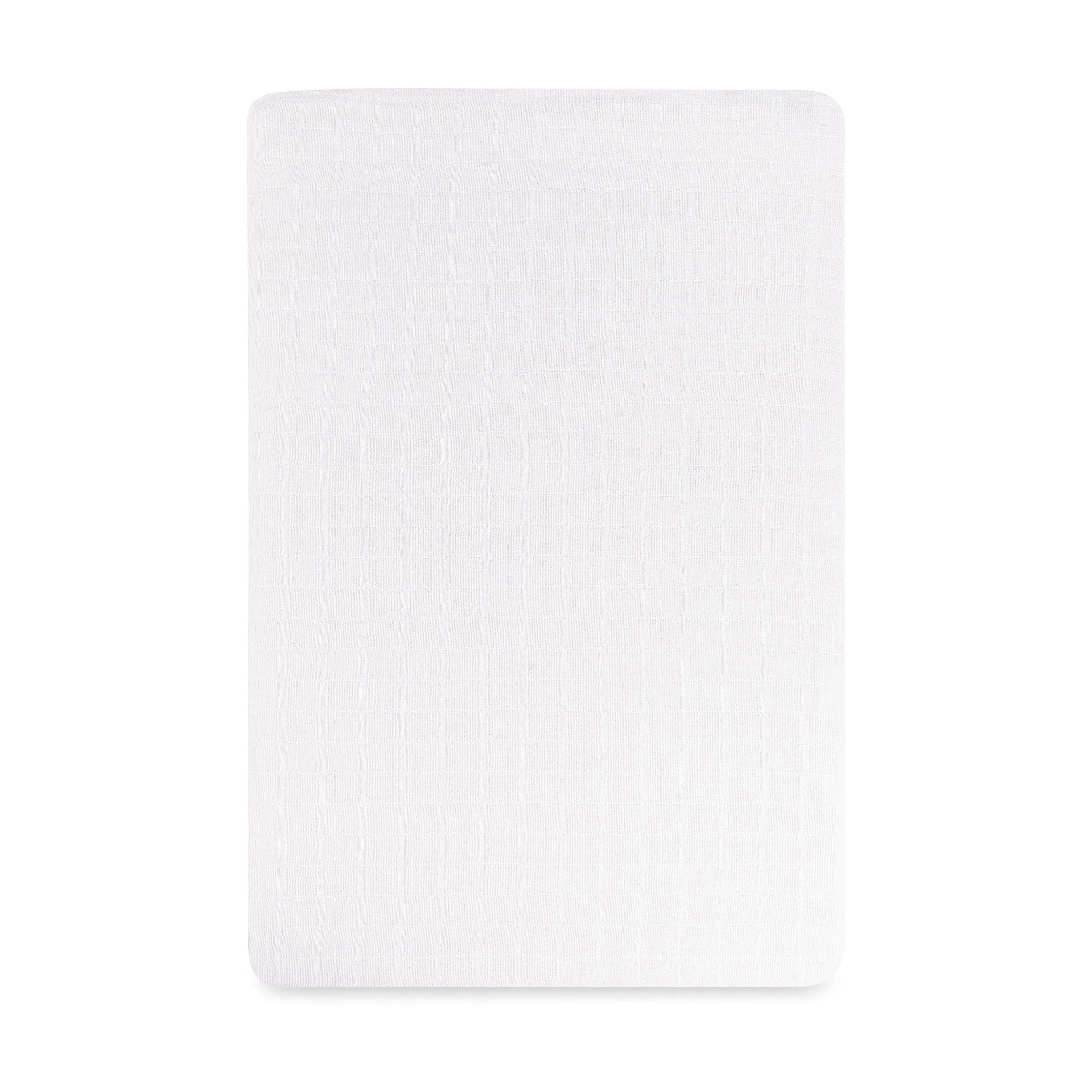 All-Stages Bassinet Sheet in GOTS Certified Organic Muslin Cotton - White