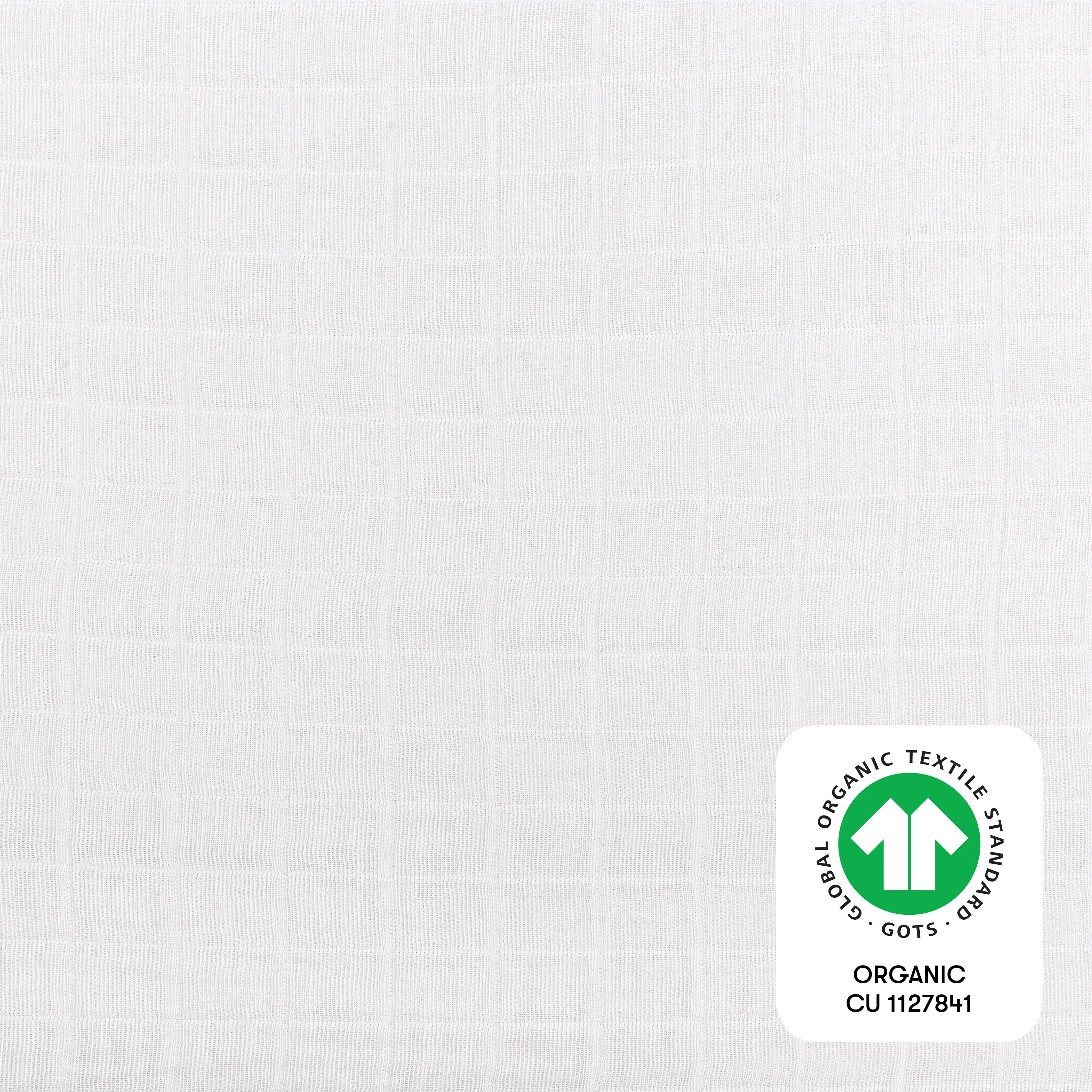 All-Stages Bassinet Sheet in GOTS Certified Organic Muslin Cotton - White