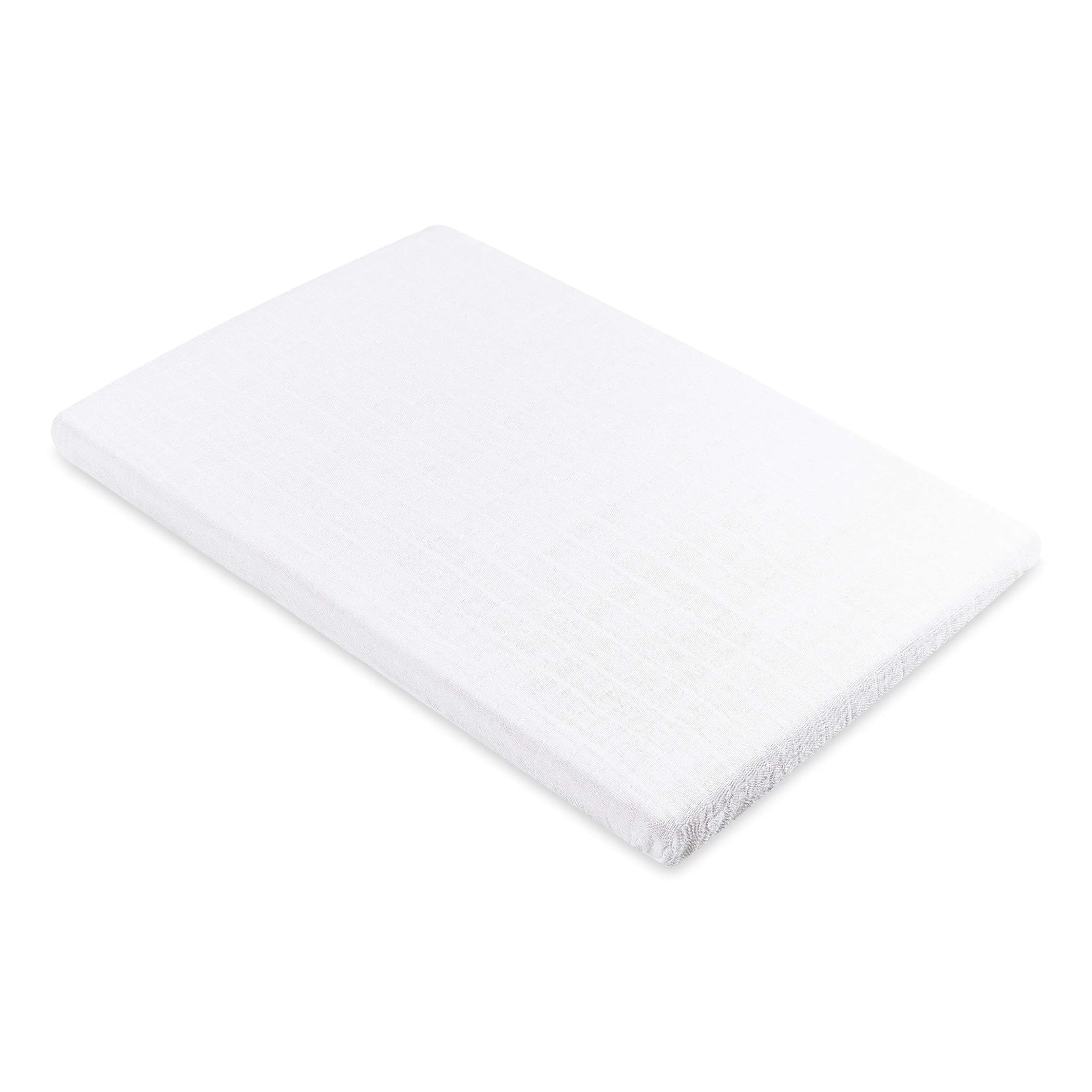 All-Stages Bassinet Sheet in GOTS Certified Organic Muslin Cotton - White