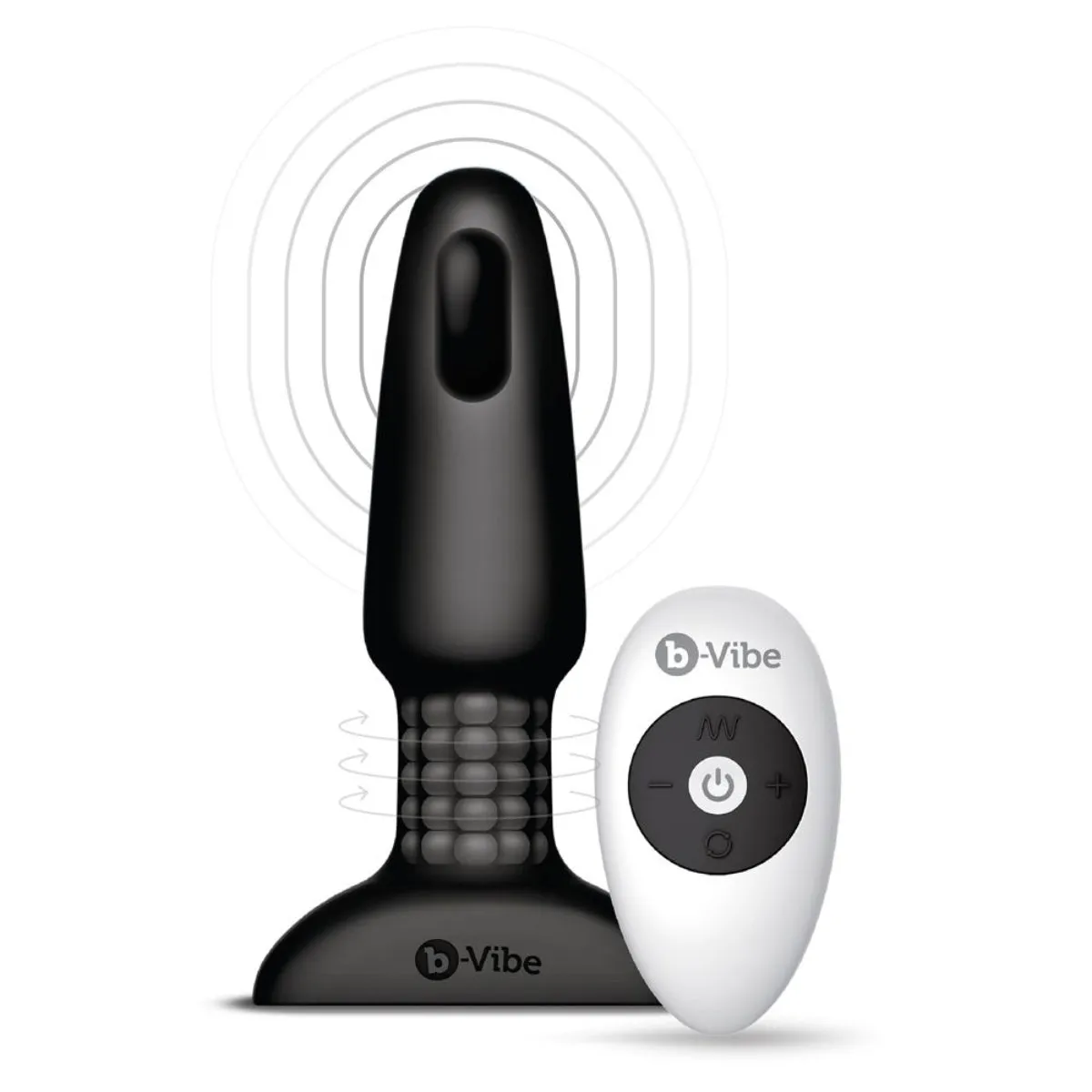 b-Vibe Rimming 2 - Remote-Controlled Vibrating Black Butt Plug