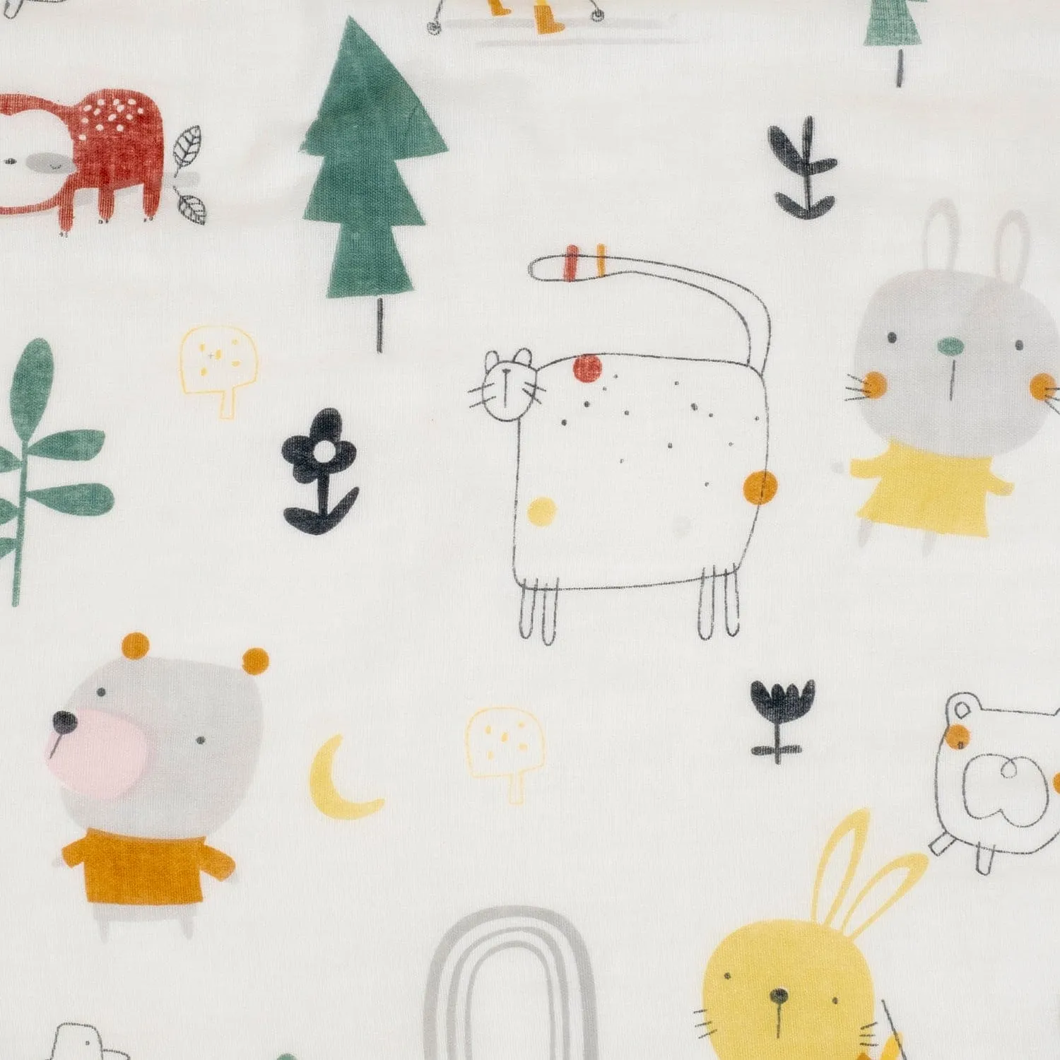 Baby Moo Zoo 100% Cotton Ultra Soft Eco Friendly Absorbent Towel - White
