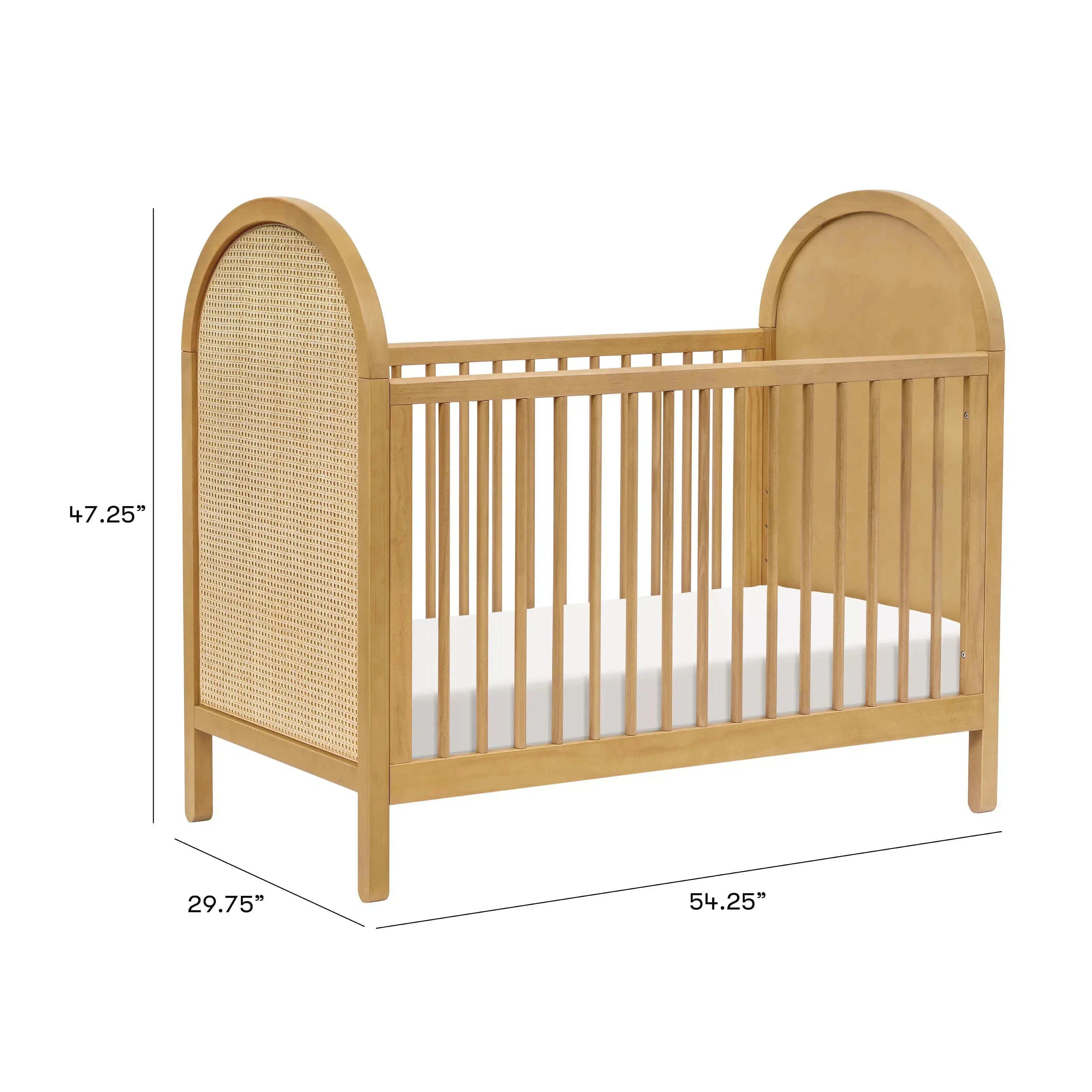 Babyletto - Bondi Cane - 3-in-1 Convertible Crib - Honey with Natural Cane