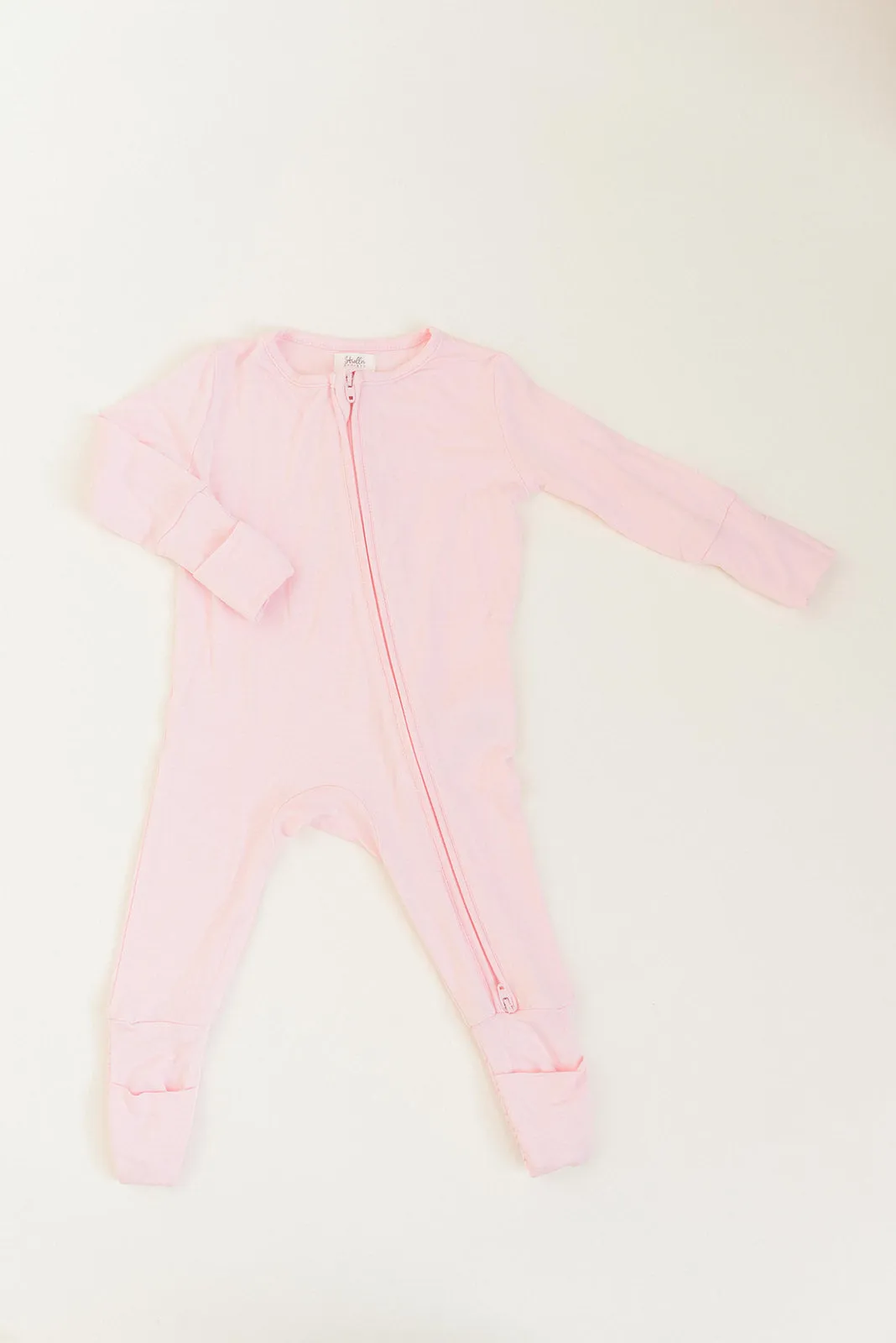 Bamboo Baby Convertible Jumpsuit 0-3 Months - Baby Pink
