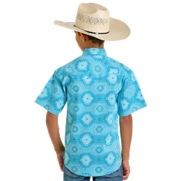 Boy's Rock & Roll Aztec Short Sleeve Shirt BBN3S06482
