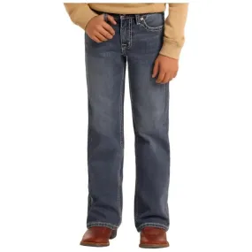 Boy's Rock and Roll Denim Regular Fit Two-Tone V Stitch Bootcut Jeans BB0BD05590