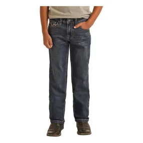 Boy's Rock and Roll Denim Rope Stitch Slim Fit Straight Jeans BB1RD03708