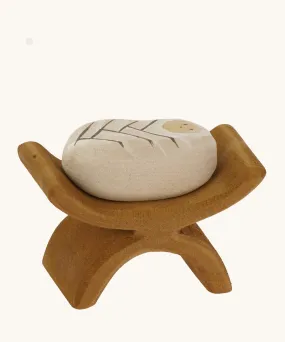 Bumbu Wooden Baby Jesus and Crib Nativity Figure