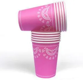 Candy Pink Lovely Lace Cups
