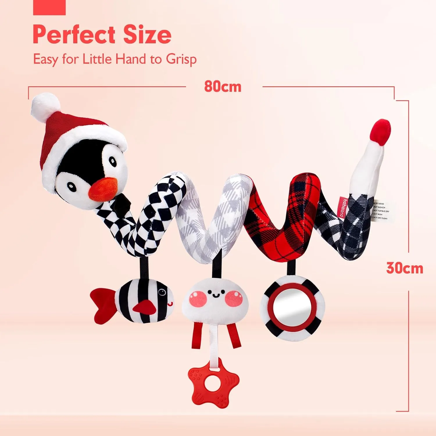 Car Seat Toys Penguin for 0-6 Months