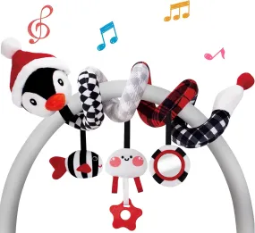 Car Seat Toys Penguin for 0-6 Months