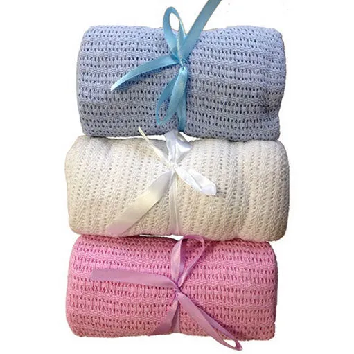 Cellular Cotton Baby Blanket - Case of 12