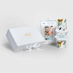Crib Sheet & Swaddle Baby Gift Set - In The Jungle