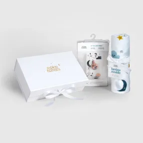 Crib Sheet & Swaddle Baby Gift Set - Moon's Birthday