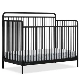 Delta Children Hayden 5-in-1 Convertible Metal Crib - Matte Black(See Description)