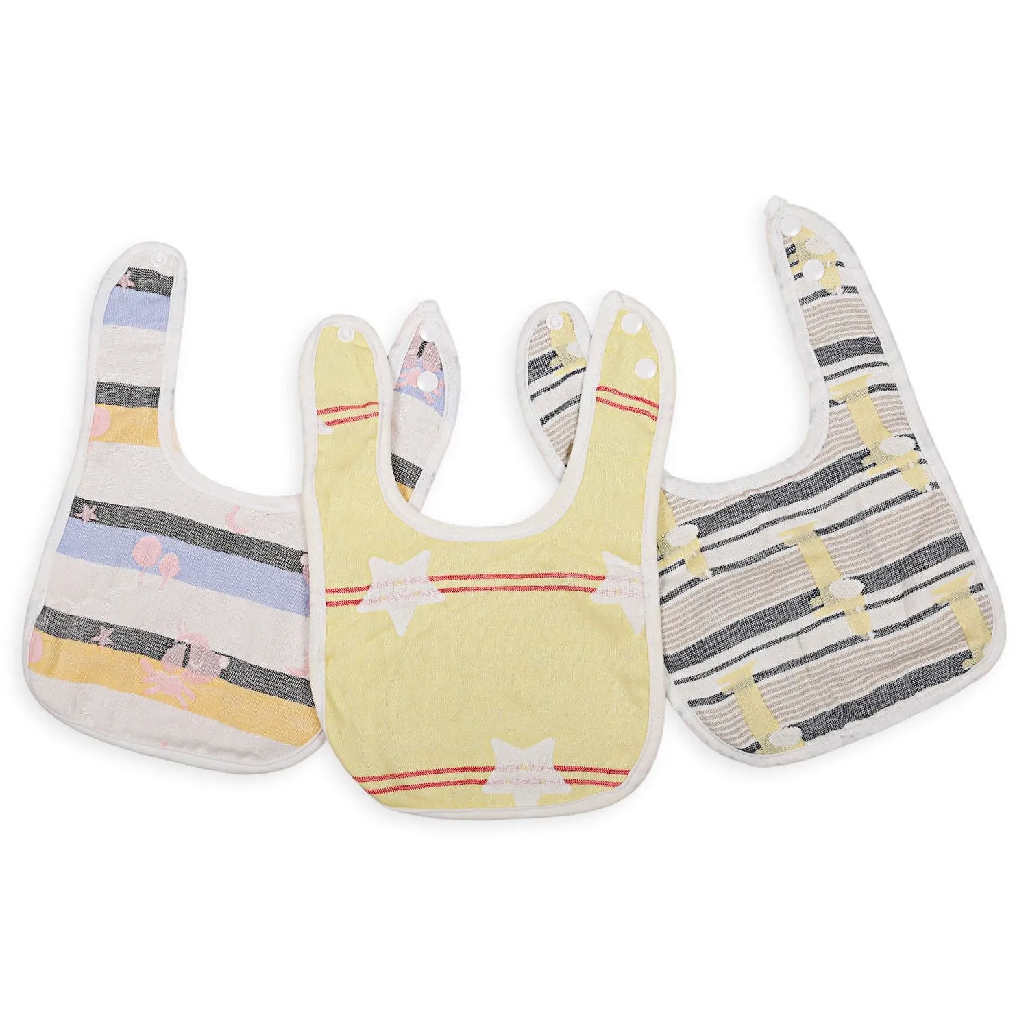 Feeding Bibs Pack Of 3 Star Multicolour