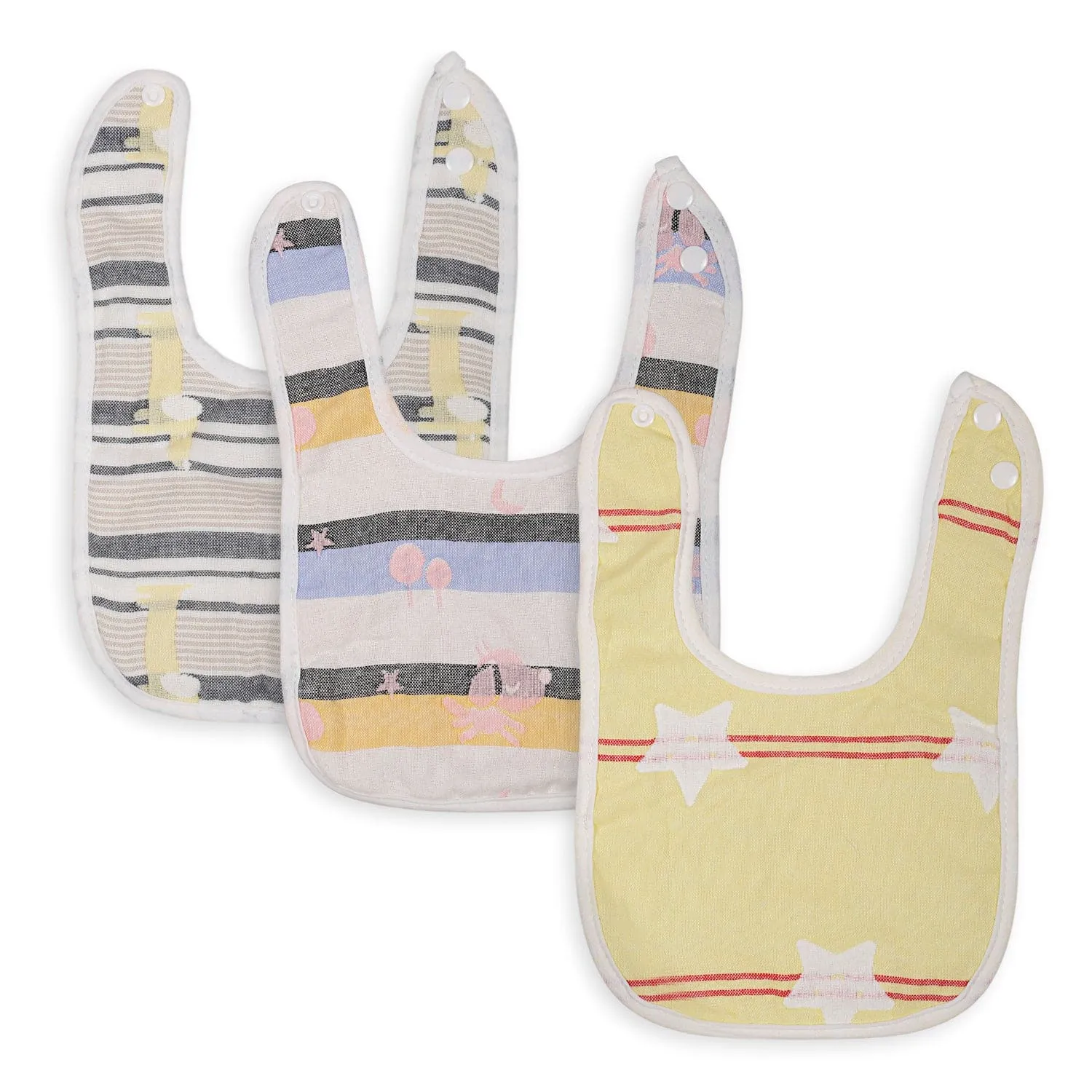 Feeding Bibs Pack Of 3 Star Multicolour