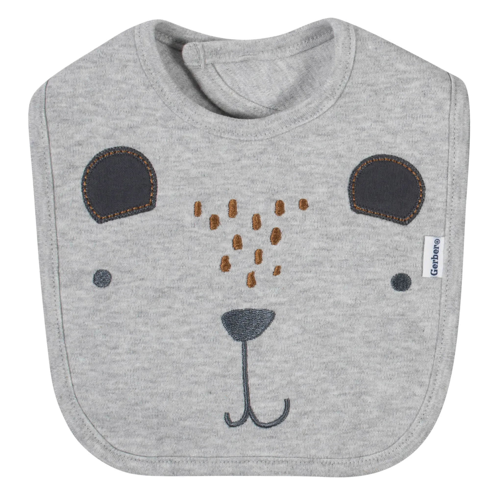 Gerber® Organic 3-Piece Baby Boys Bear Bib and Burp Set