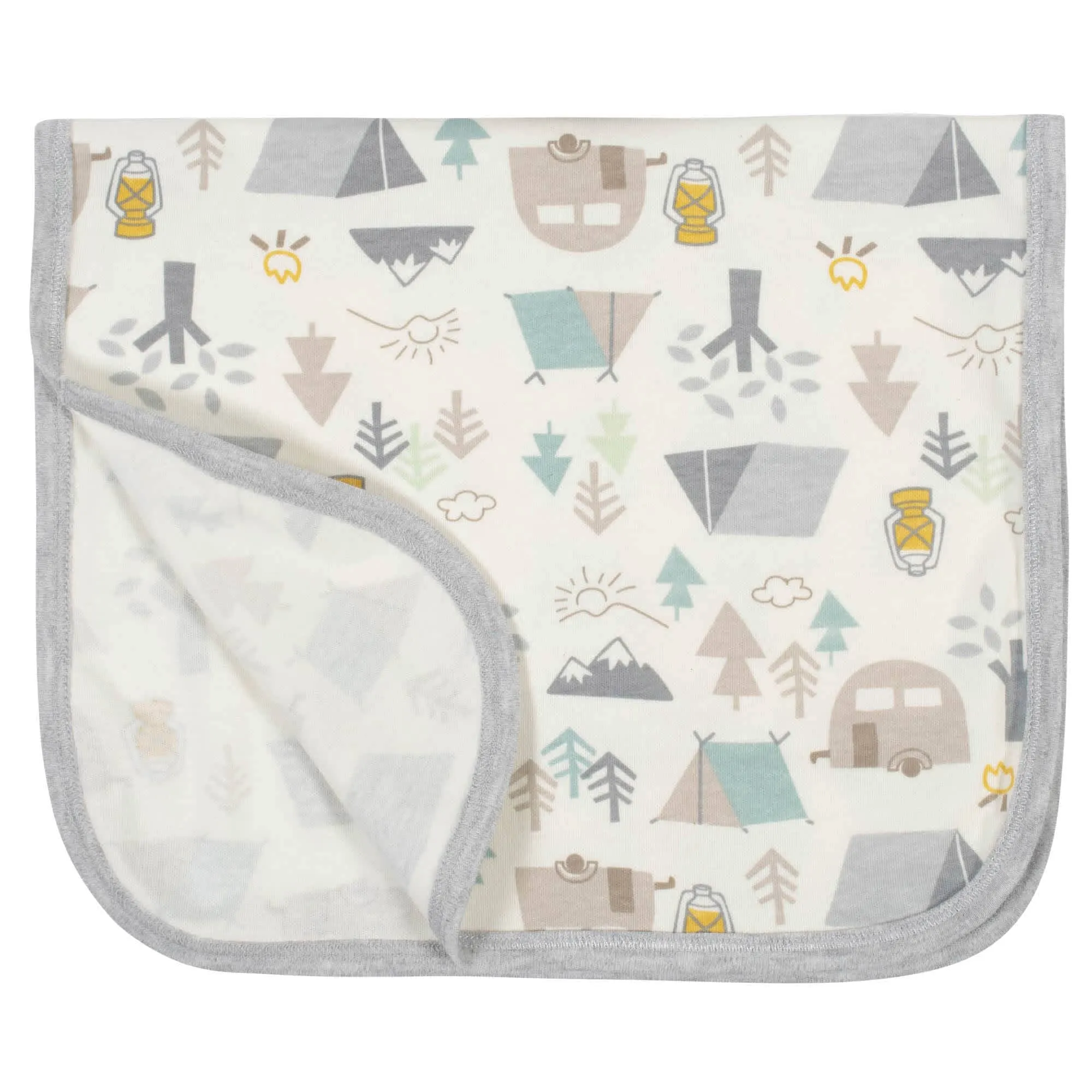 Gerber® Organic 3-Piece Baby Boys Bear Bib and Burp Set