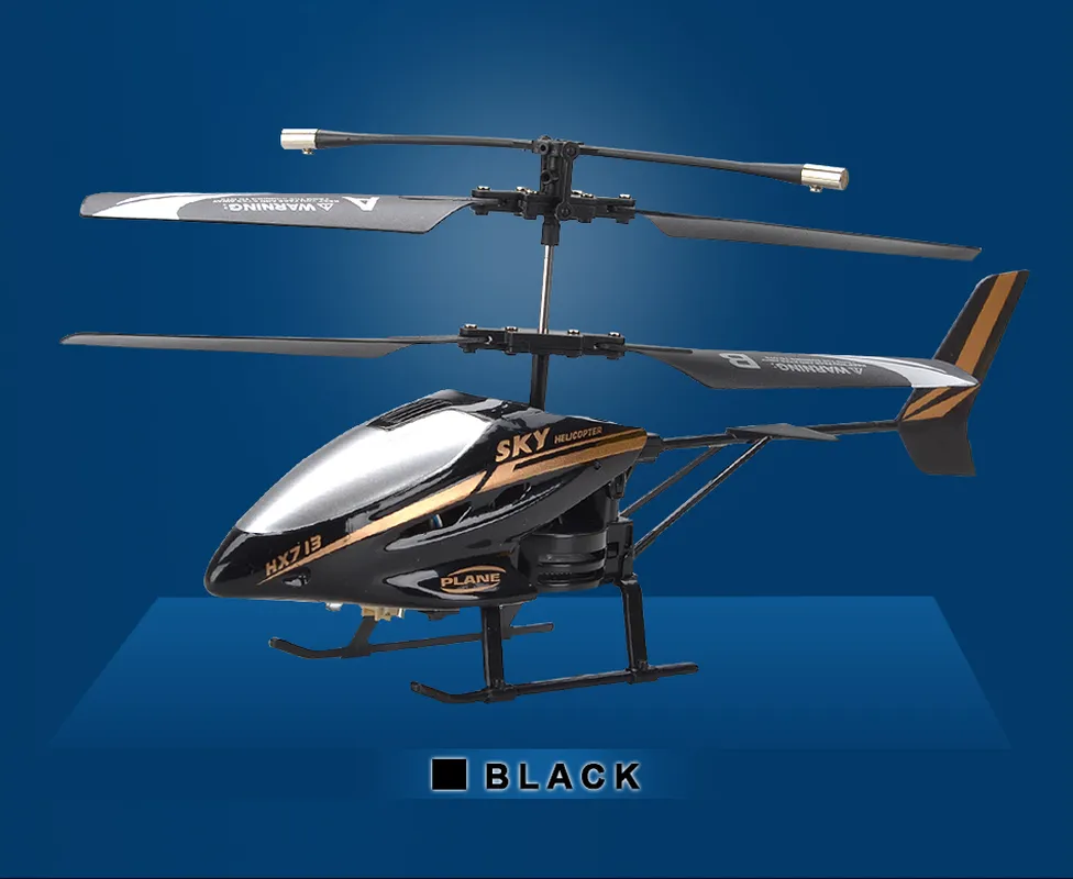 Hx713 2 Channel Remote Control Helicopter Gold/Black