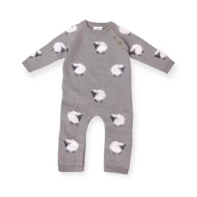 Jacquard Sweater Knit Baby Jumpsuit
