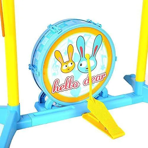 Kid's Musical Instrument Jazz Drum Play Set with 24 Keys Keyboard