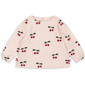 Konges Sløjd Ma Grande Cerise Peony Drey Slit Tee Gots
