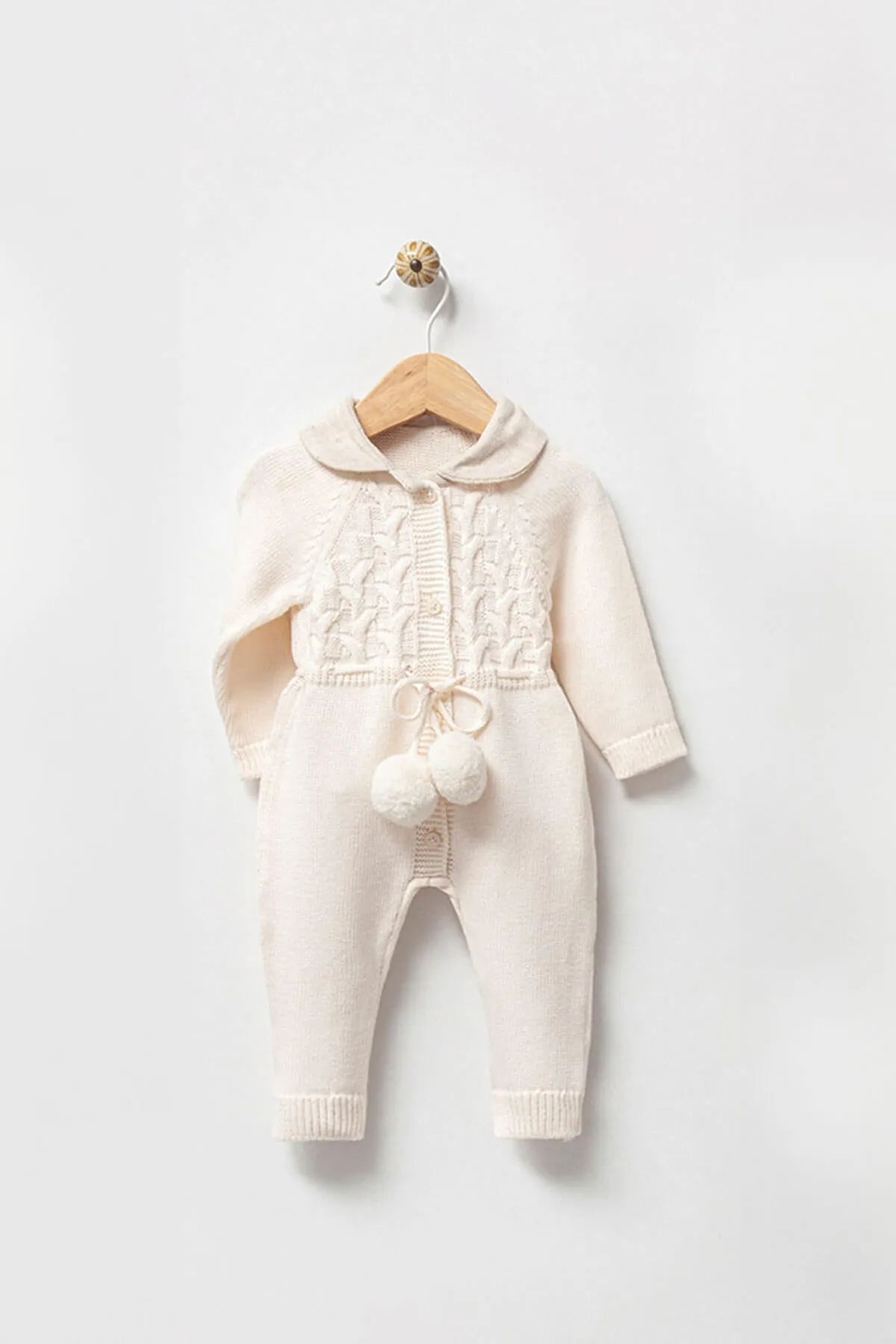 Lewis Cream Newborn Coming Home Set / Linen Collar (5 Pcs)