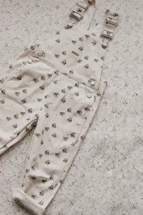 Little Chicks Pattern Denim Overalls