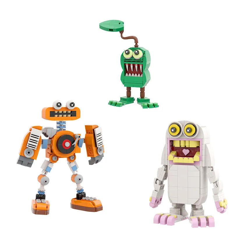 MOC Enlightenment Small Building Block Cute Monster Choir Small Set My Singing Monster