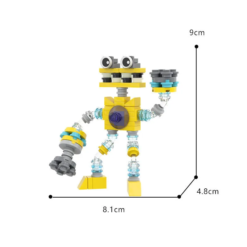 MOC Enlightenment Small Building Block Cute Monster Choir Small Set My Singing Monster